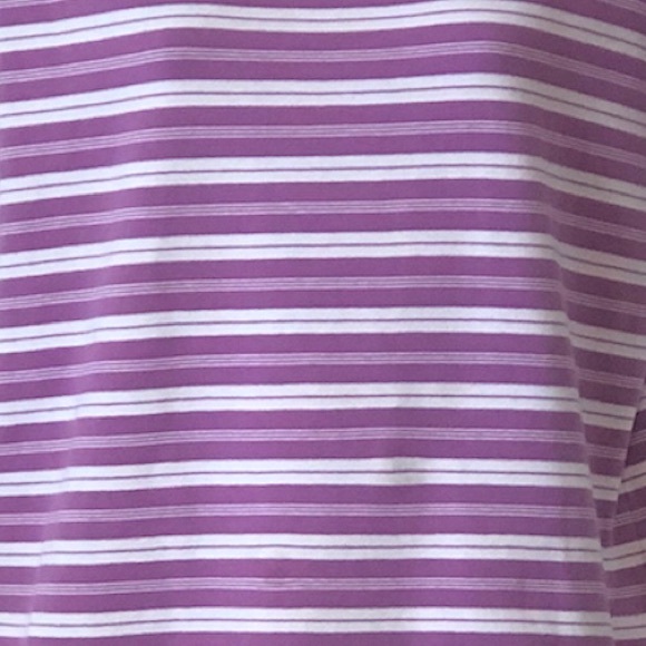 Faded Glory Stretch womens purple and white striped shortsleeve shirt top - Picture 7 of 12